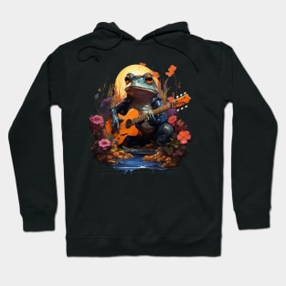 Frog Playing Guitar Hoodie